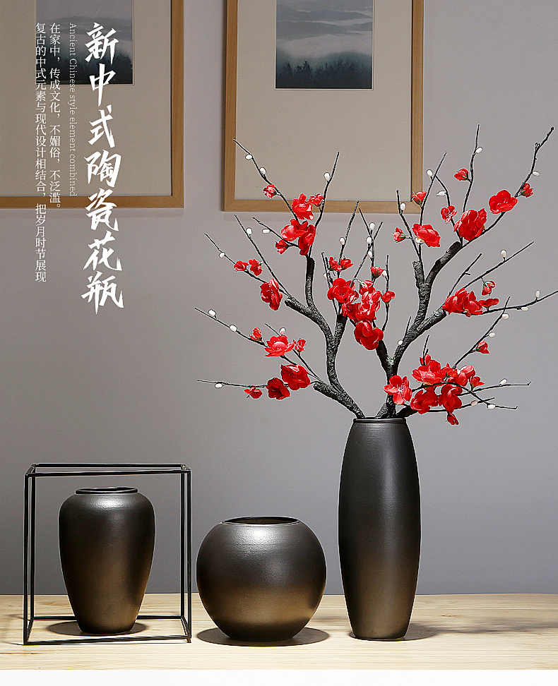 Creative European ceramic vase light key-2 luxury decorative dried flowers flower arrangement sitting room porch is contracted and I furnishing articles by hand