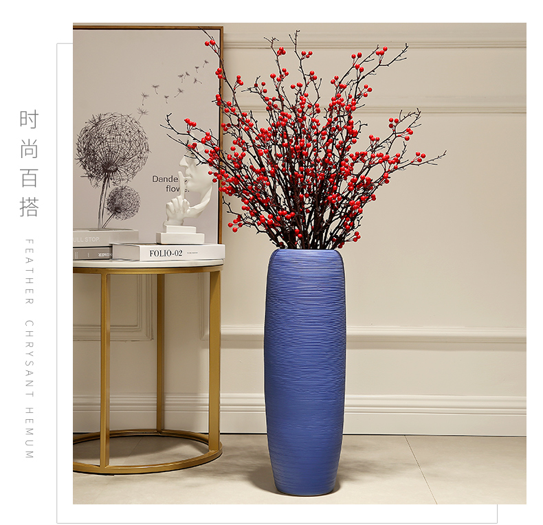 Jingdezhen European large ground ceramic vases, I and contracted sitting room porch dried flower flower vase decoration