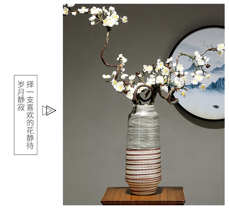 Sitting room is I and contracted household ceramics jingdezhen vase flower arranging, creative move adornment bedroom TV ark