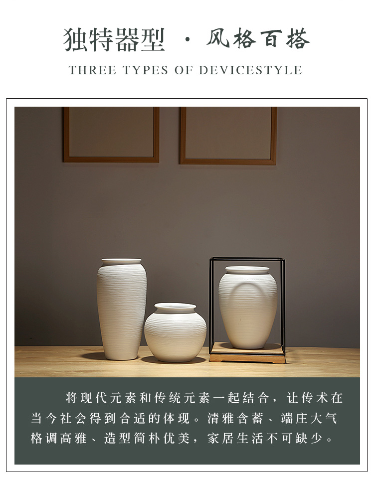 Jingdezhen ceramics craft creative new Chinese style household vase sitting room porch decoration furnishing articles dried flower arranging flowers