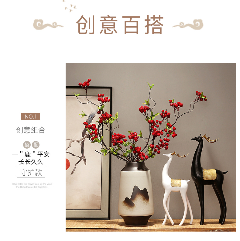 The New Chinese jingdezhen ceramic vases, modern home sitting room porch TV ark adornment flower arranging flowers, furnishing articles