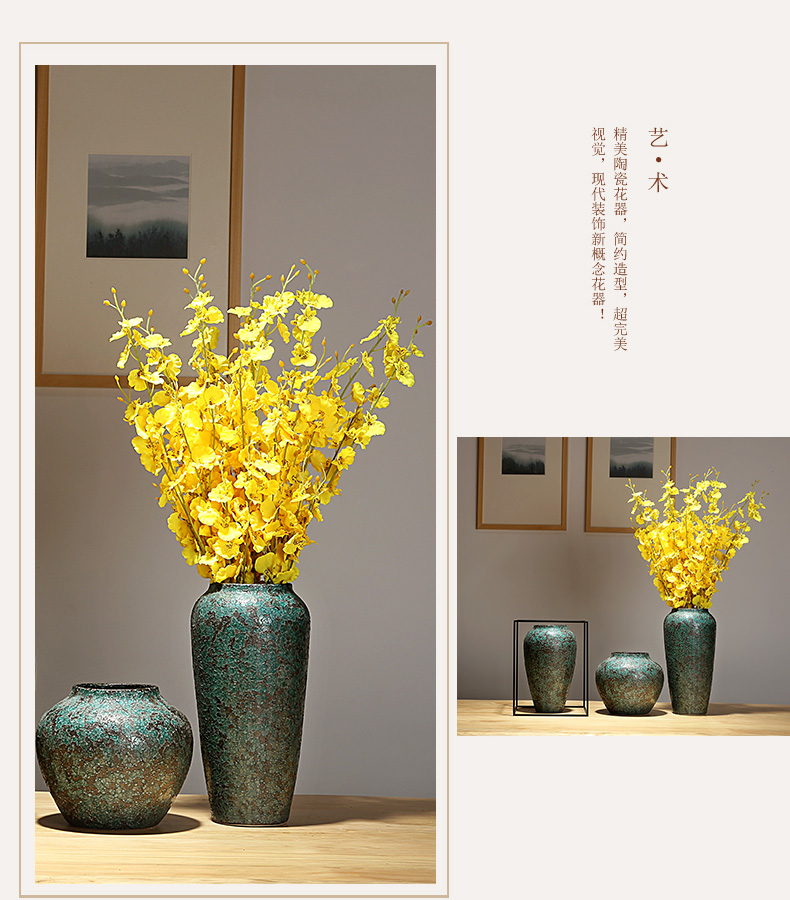 Jingdezhen ceramics vases, I and contracted sitting room porch decoration of the new Chinese style furnishing articles dried flowers flower arrangement suits for