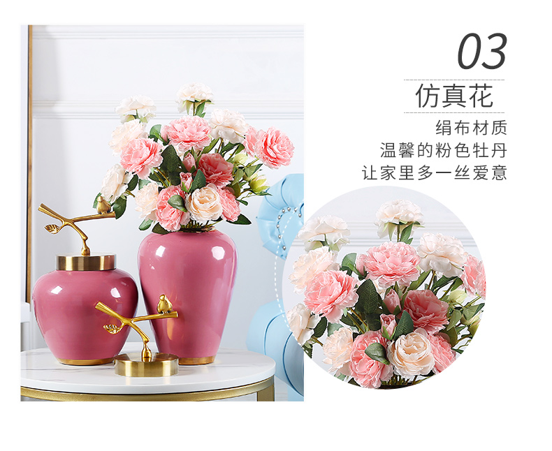 Jingdezhen mesa of I and contracted ceramic vase household furnishing articles sitting room dry flower arranging flowers flower adornment suit