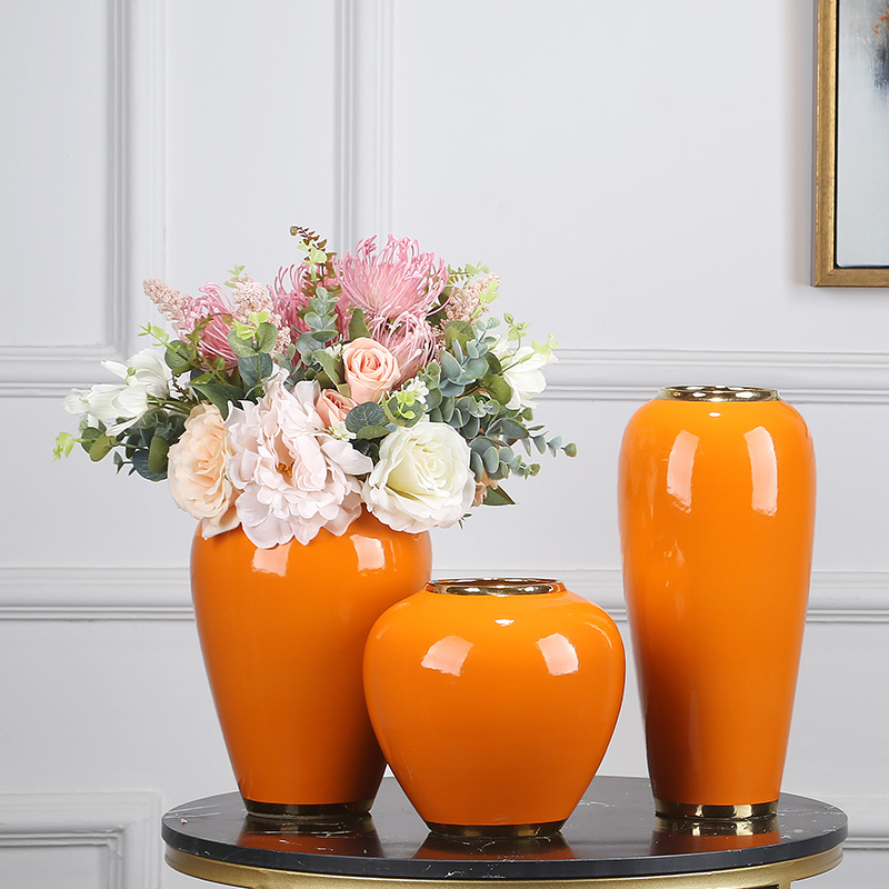 Jingdezhen ceramics vase now sitting room porch TV ark of new Chinese style table fake flower adornment suit furnishing articles