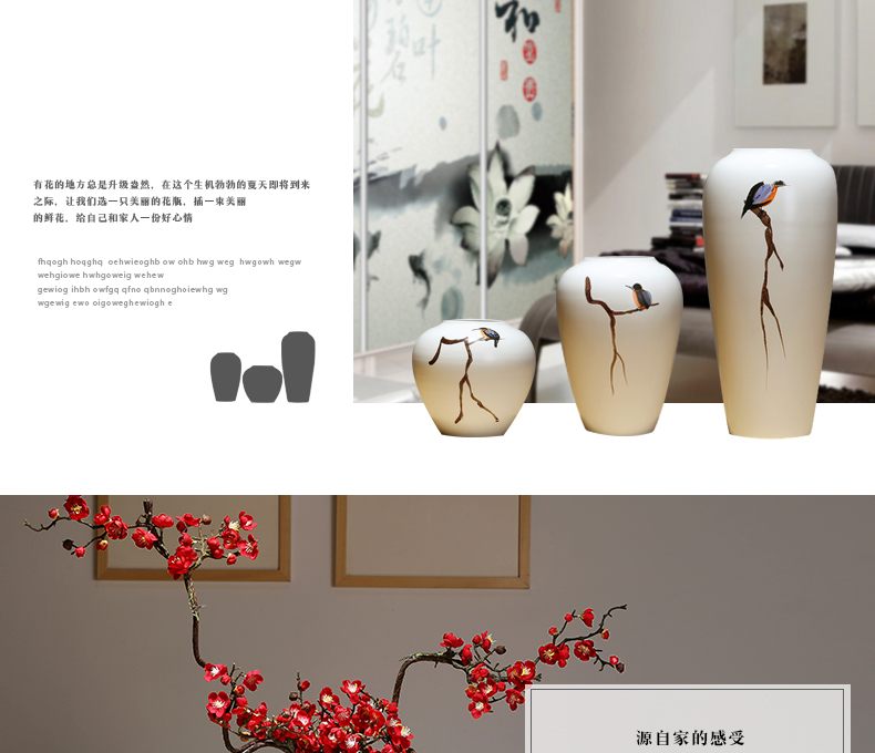 New Chinese style of jingdezhen ceramics vase modern creative home New Chinese style porch modern mesa vase suits for