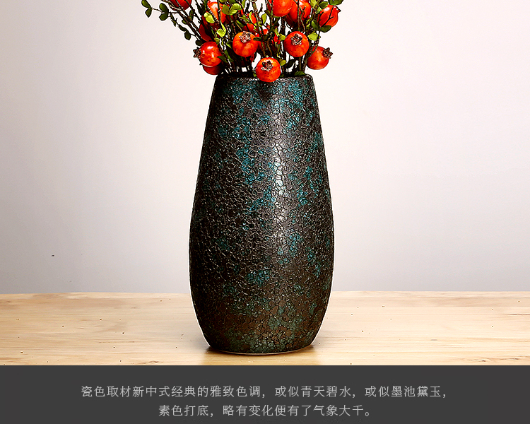 Jingdezhen ceramics vase manual creative home sitting room of I and contracted style furnishing articles flower decorations