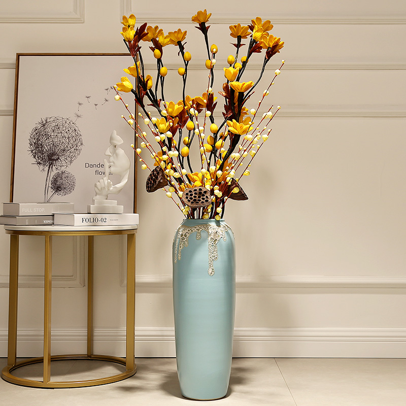 European large ground ceramic vase decoration company in furnishing articles I and contracted home sitting room porch flower arrangement