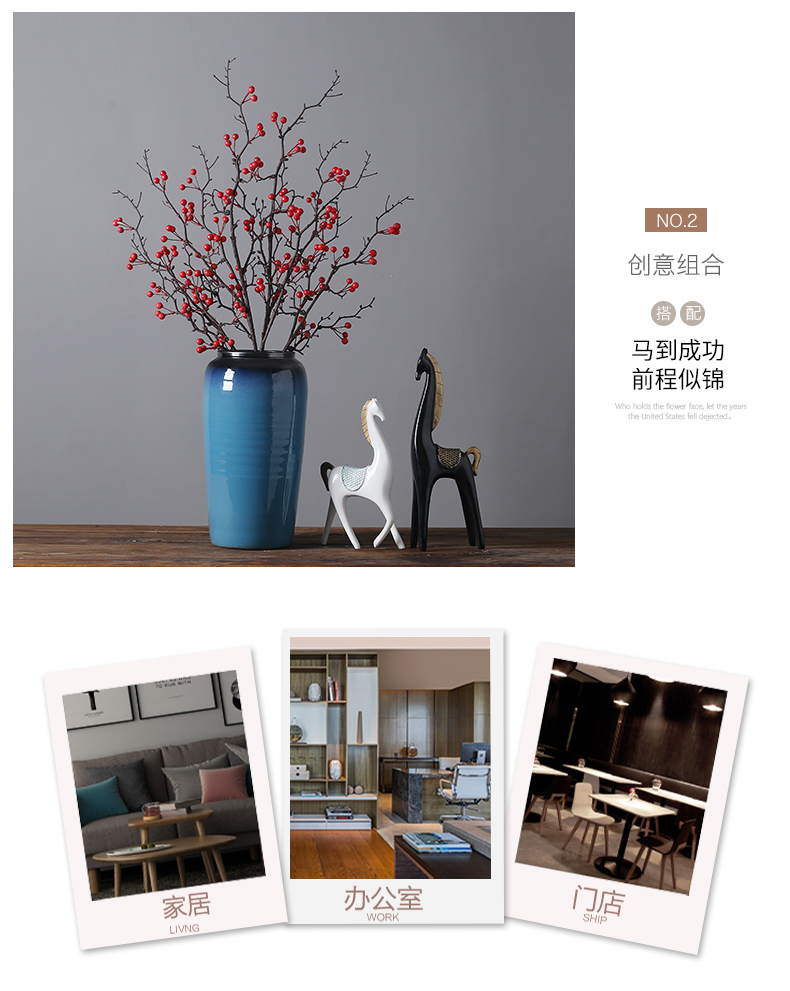 Jingdezhen modern creative household porcelain vases furnishing articles sitting room porch TV cabinet table decoration decoration