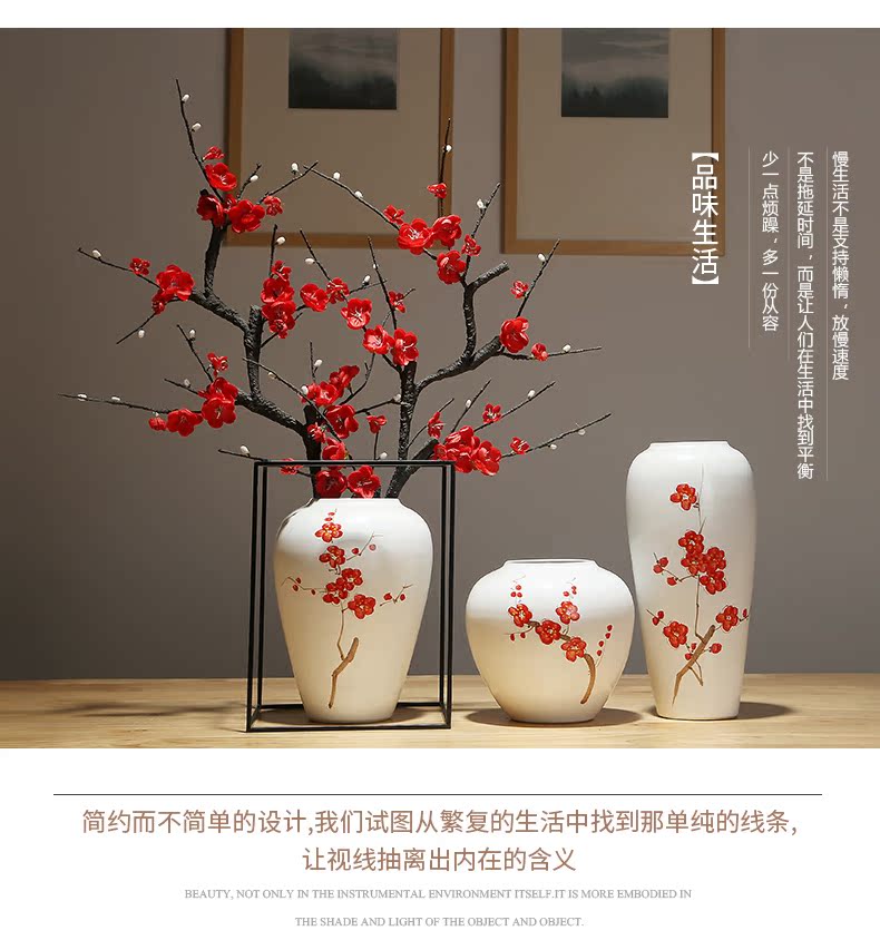 Jingdezhen ceramics vase new Chinese I household study between desktop decoration decoration example flower arranging flowers