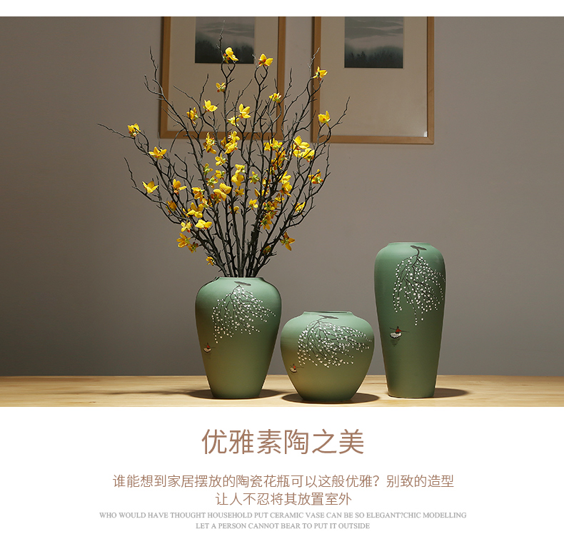 Jingdezhen ceramics vase of new Chinese rich ancient frame sitting room porch place dry flower arranging flowers adornment ornament