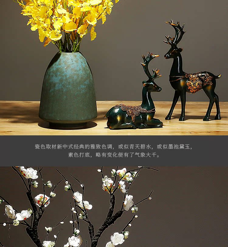 Jingdezhen ceramics vases, I and contracted creative Chinese sitting room porch place flower arranging household ornaments