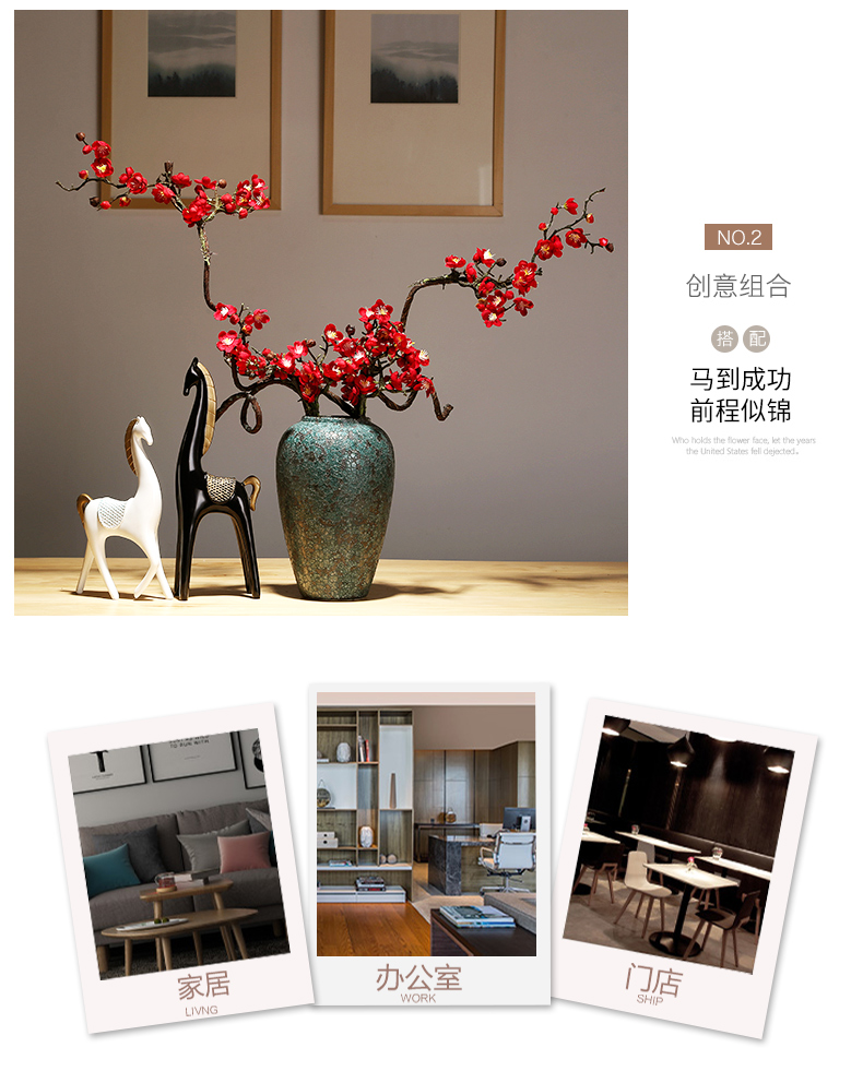 Jingdezhen modern new Chinese checking porcelain ceramic vase TV ark, sitting room porch home furnishing articles