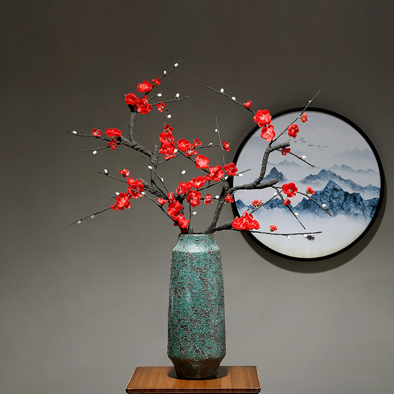 European ceramic vase contracted household adornment simulation dried flowers flower arrangement sitting room light and decoration pieces of table study ornaments