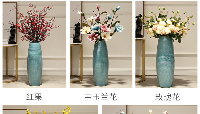 Jingdezhen ceramic simulation of large vase sitting room of Chinese style household furnishing articles office European - style decoration decoration