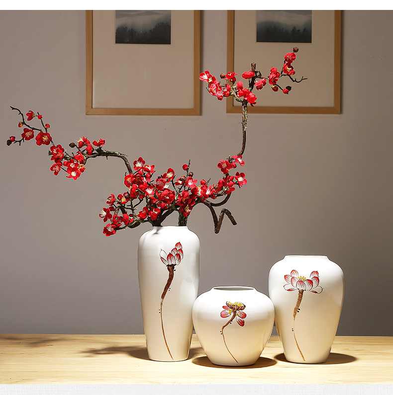 The modern new Chinese jingdezhen ceramic vase checking porcelain TV ark, sitting room porch home furnishing articles