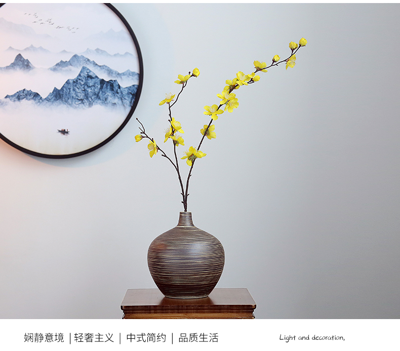 Jingdezhen ceramics vase household creative I and contracted sitting room porch table dry flower arranging flowers adornment furnishing articles