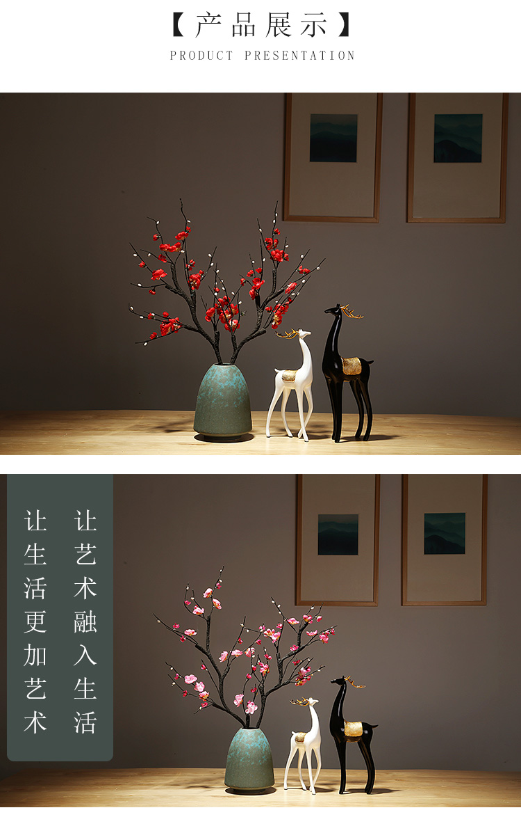 New Chinese style table jingdezhen ceramics vase son crafts TV ark, dried flowers, flower arrangement sitting room adornment is placed