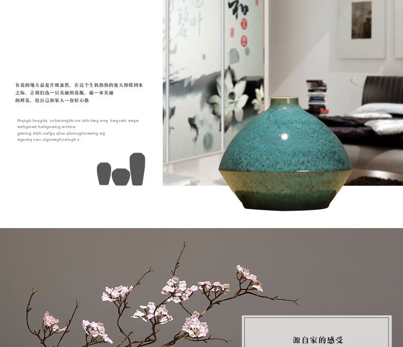 Insert ceramic vase dried flowers zen decorations of jingdezhen ceramic vase vase furnishing articles of TV bar face sitting room