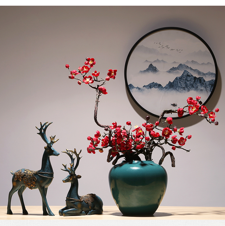 Jingdezhen porcelain vase modern creative porch decoration vase contracted atmosphere of TV bar face decorative vase