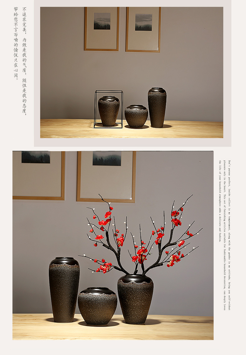 Jingdezhen ceramics vase of new Chinese style is I and contracted sitting room porch decoration furnishing articles dry flower arranging flowers home