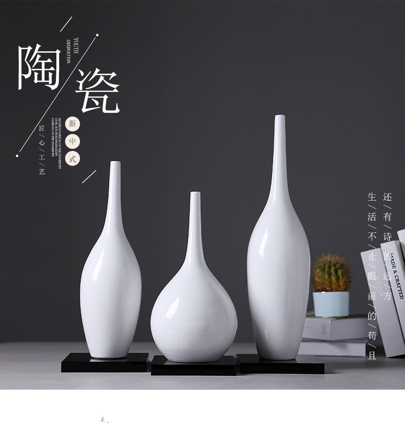 European ceramic vase modern creative home sitting room porch decoration Nordic light TV ark key-2 luxury furnishing articles ornament