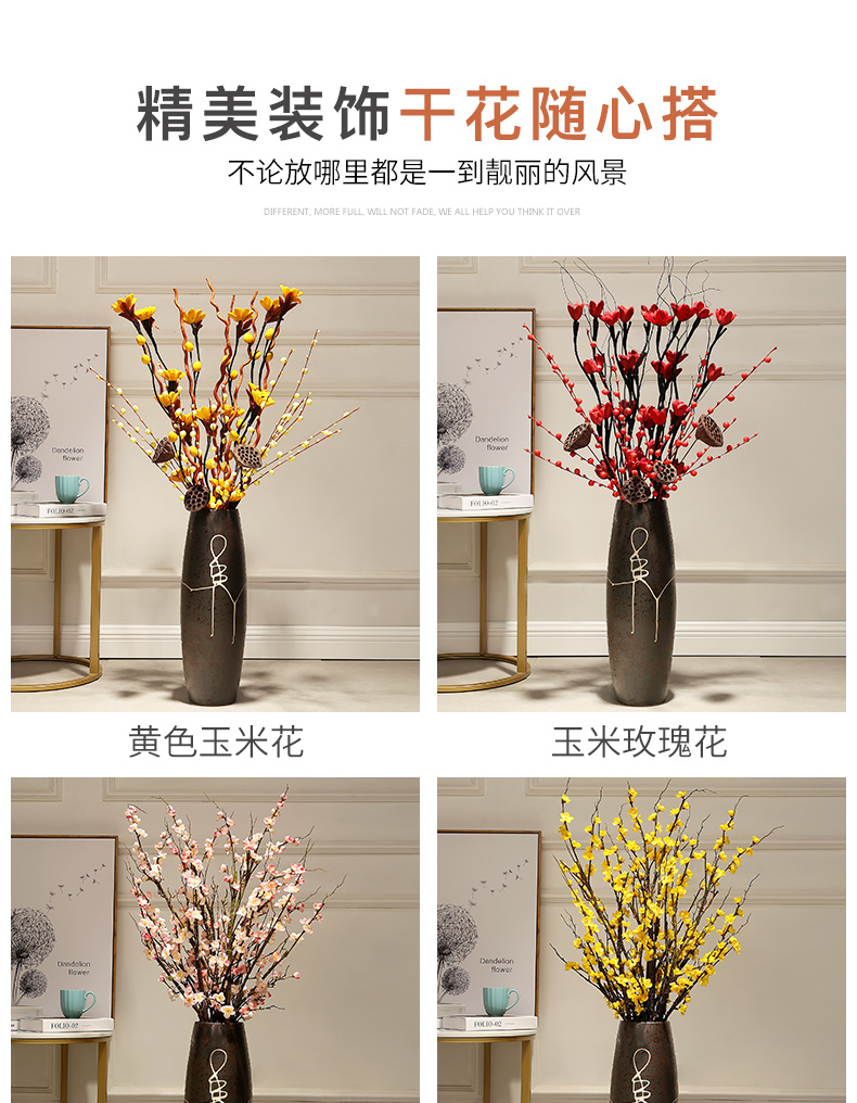 Jingdezhen I and contracted ceramic vase landing place home sitting room European - style flower arranging large dry flower adornment