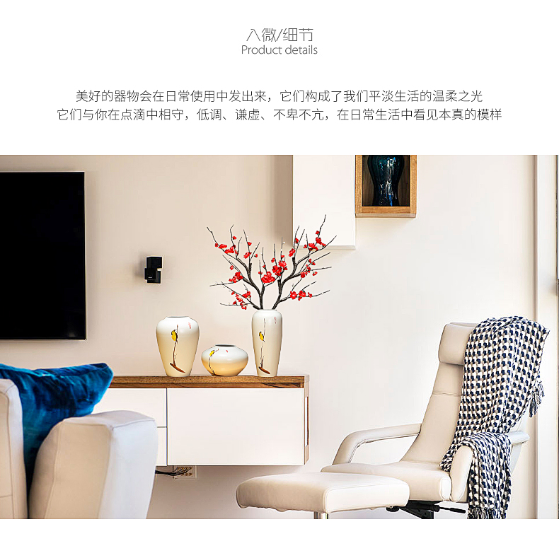 Ceramic vase household furnishing articles contracted the new Chinese style originality desktop sitting room porch flower arranging flower decorations