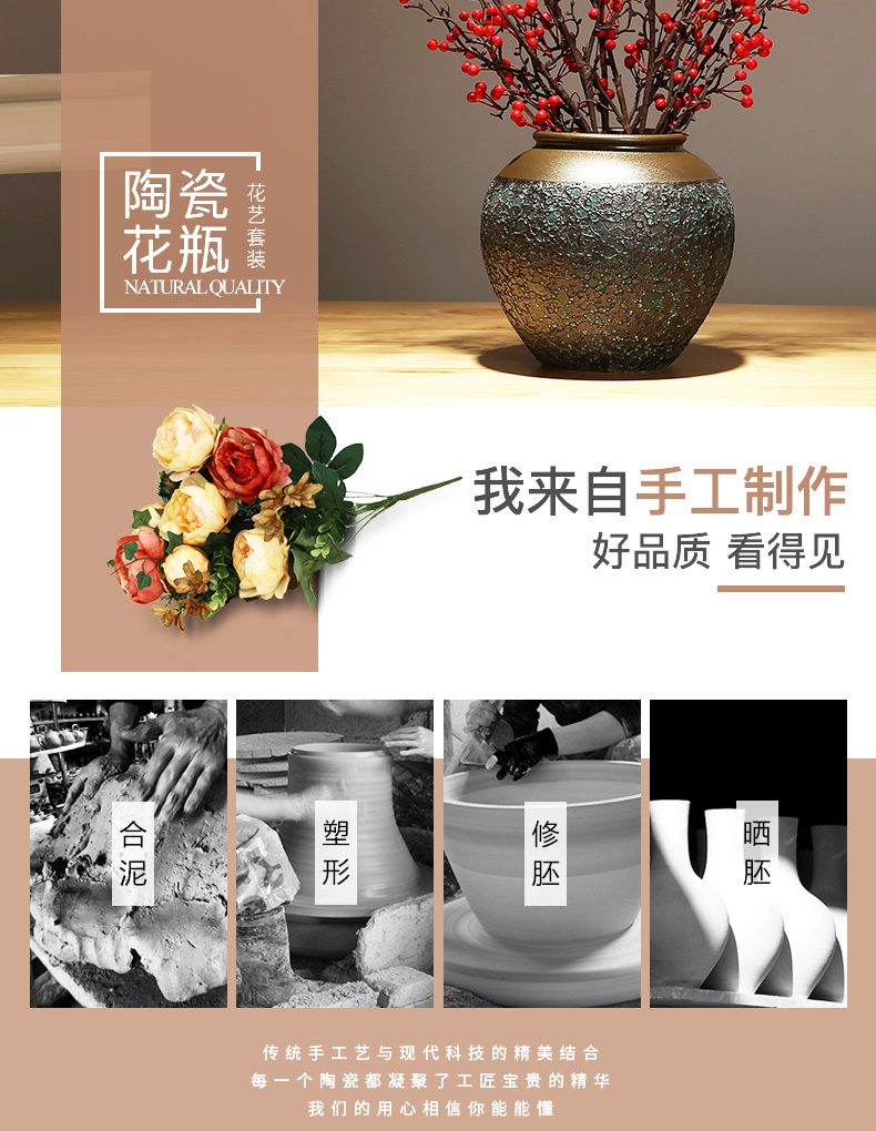 The New Chinese jingdezhen porcelain vases modern classical sitting room porch TV ark adornment flower arranging flower implement furnishing articles