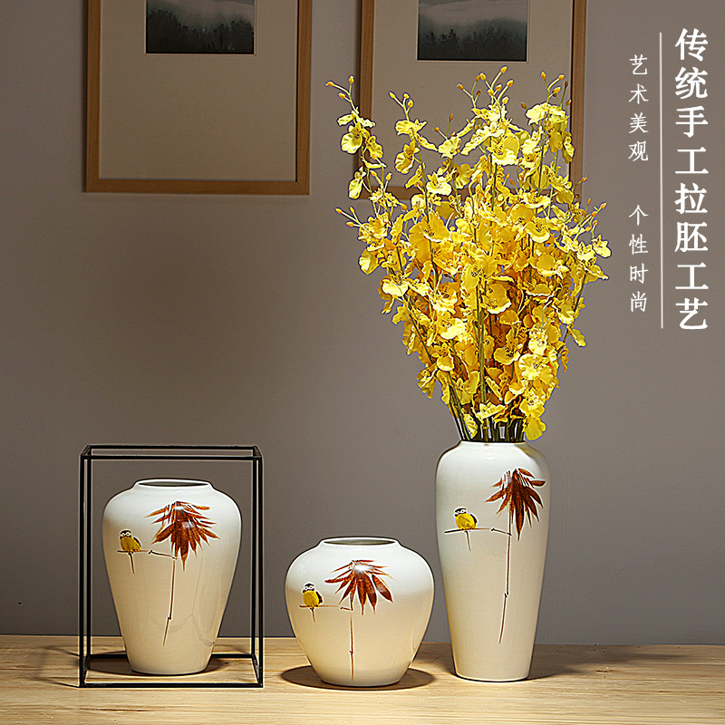 Jingdezhen ceramics vases, new Chinese style decorations furnishing articles sitting room porch dried flowers flower arrangement home outfit