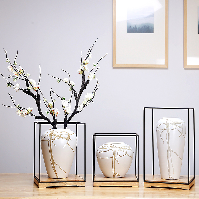 Jingdezhen ceramics vases, I and contracted style of the sitting room porch place to live in the dried flower crafts