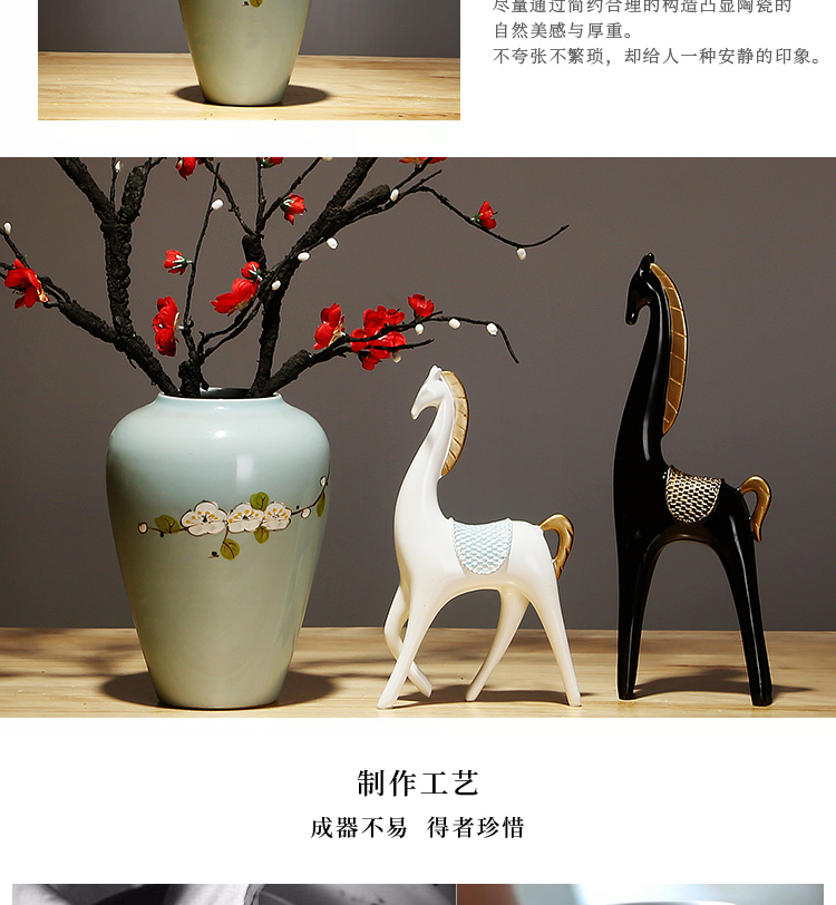 Jingdezhen ceramics vase modern new Chinese style by hand the sitting room porch place to live in dry flower arranging flowers crafts