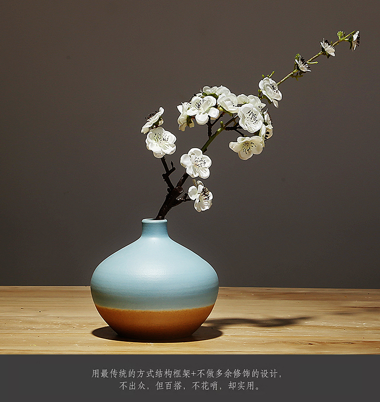 Jingdezhen ceramics craft vase, I and contracted sitting room porch flower arranging new Chinese style household adornment furnishing articles