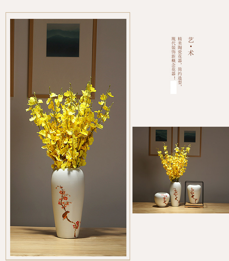 Jingdezhen ceramics vase manual creative furnishing articles of Chinese style European household decorations sitting room porch dry flower arranging flowers