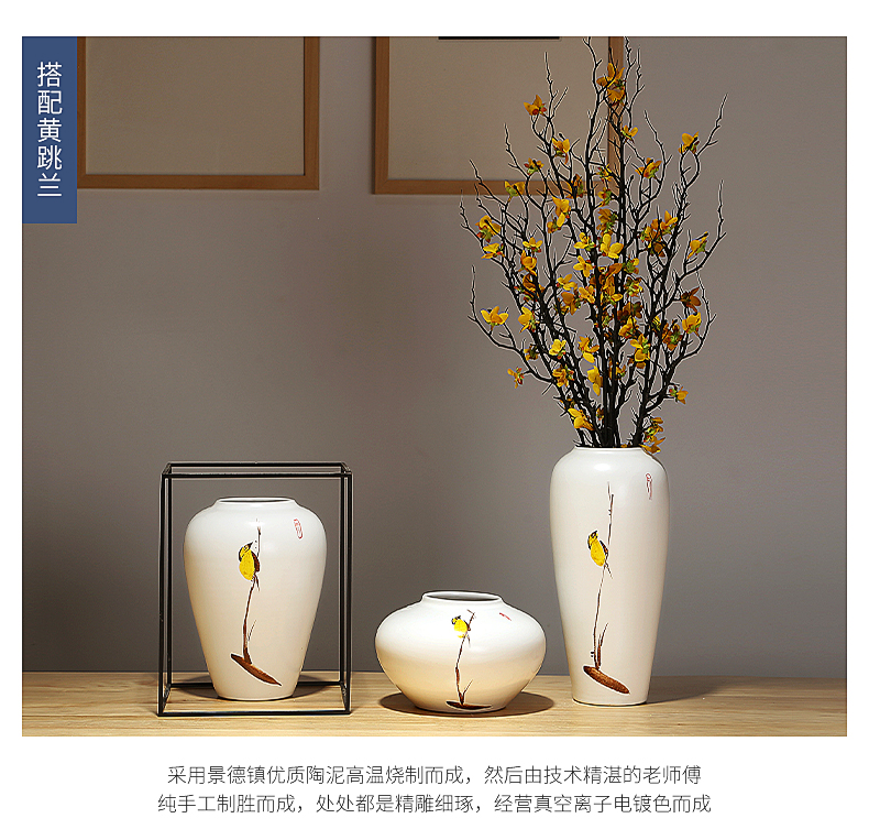 Ceramic vase household furnishing articles contracted the new Chinese style originality desktop sitting room porch flower arranging flower decorations