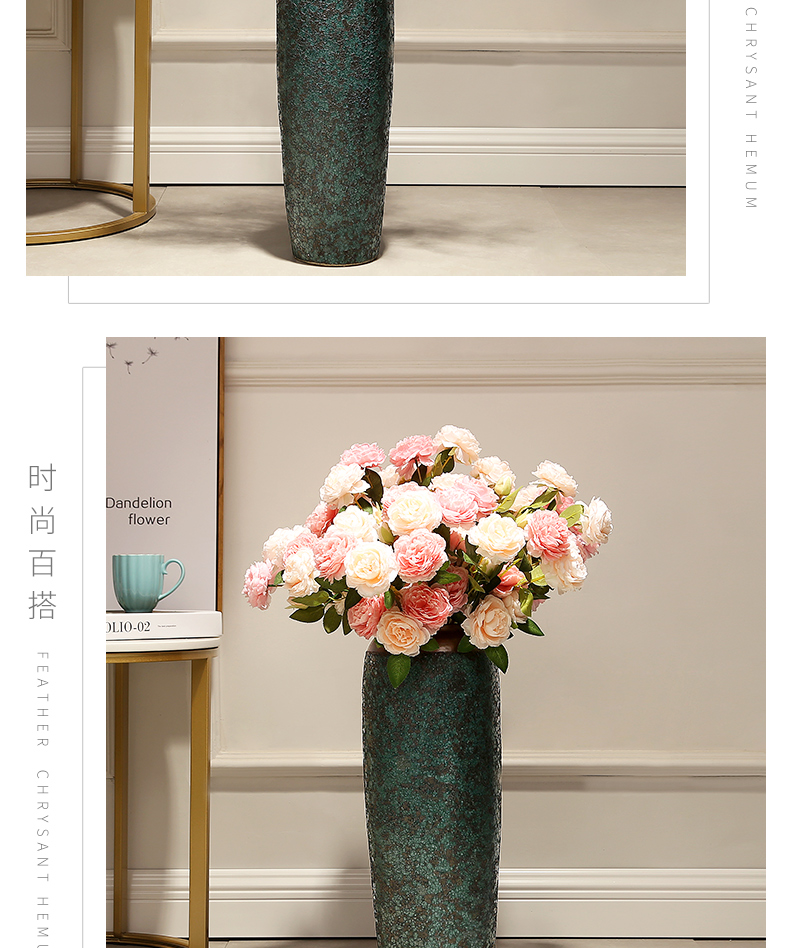 Ground vase household adornment of I and contracted Europe type large jingdezhen ceramics arranging flowers small vase furnishing articles