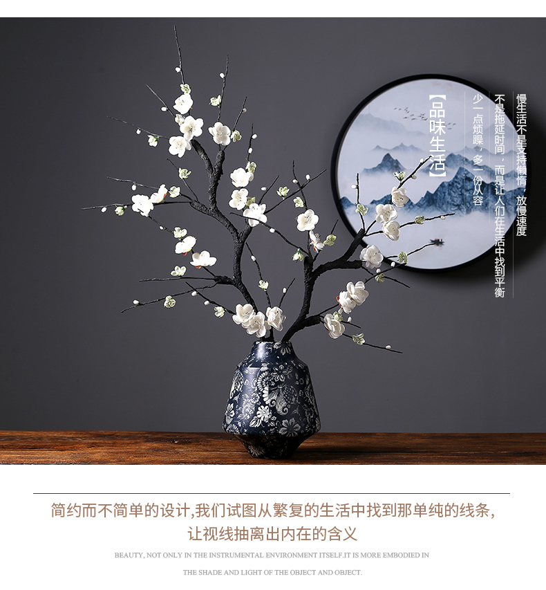 European I and contracted sitting room porch jingdezhen ceramics vase Nordic handicraft decoration decoration, arranging flowers