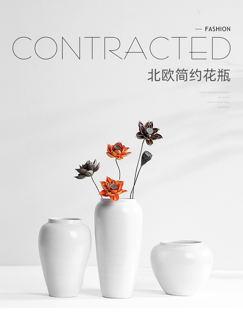 Nordic ceramic vases, I and contracted Europe type living room TV cabinet table dry flower arranging flowers furnishing articles home decoration