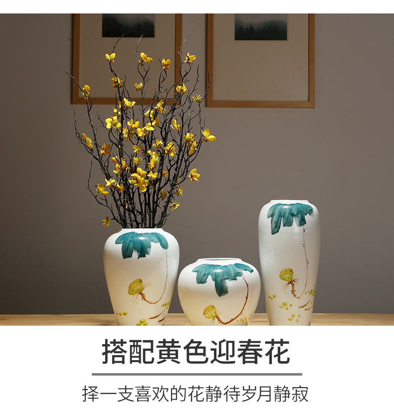 Jingdezhen ceramics by hand vase furnishing articles of modern home sitting room porch flower arrangement between example adornment ornament