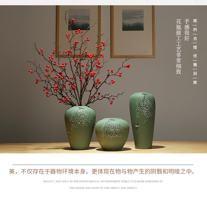 Jingdezhen ceramics vase of new Chinese rich ancient frame sitting room porch place dry flower arranging flowers adornment ornament