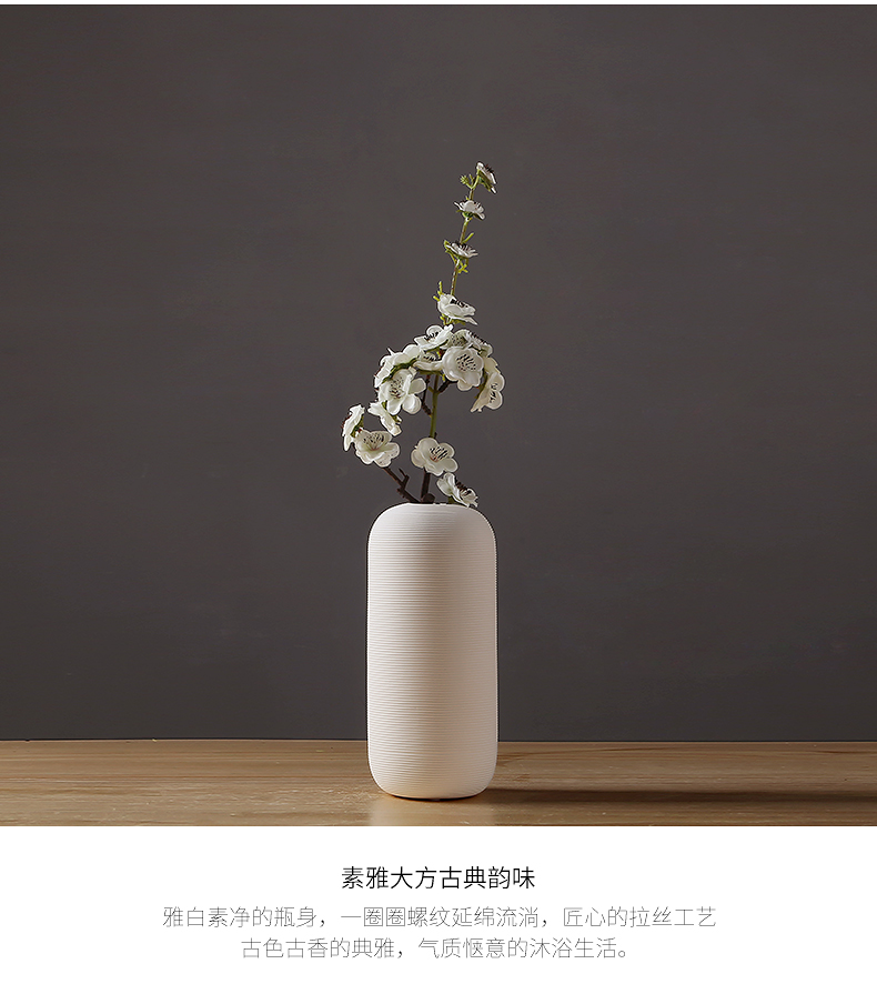Ceramic vase manual creative dried flower adornment furnishing articles I and contracted sitting room porch TV ark, home decoration