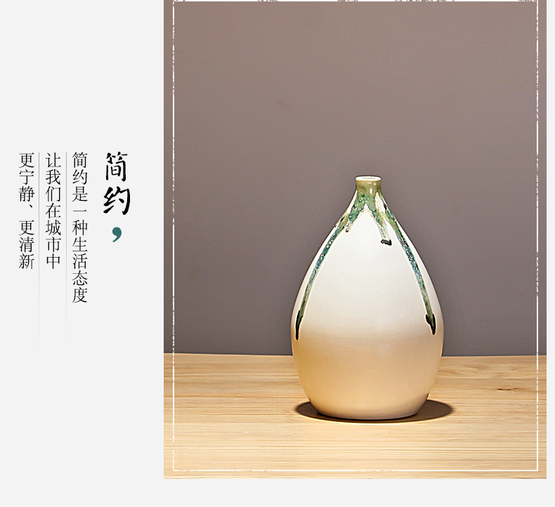 Jingdezhen ceramic vases, new Chinese style is contracted modern flower arranging dried squid living room a study place porcelain decoration