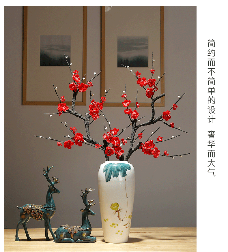 Jingdezhen ceramics by hand vase furnishing articles of modern home sitting room porch flower arrangement between example adornment ornament