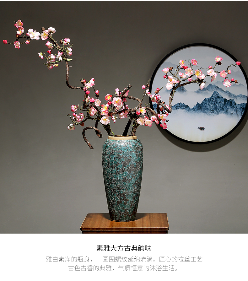 Light ceramic vase European key-2 luxury household table dry flower arranging flowers decorate the sitting room porcelain porcelain crafts