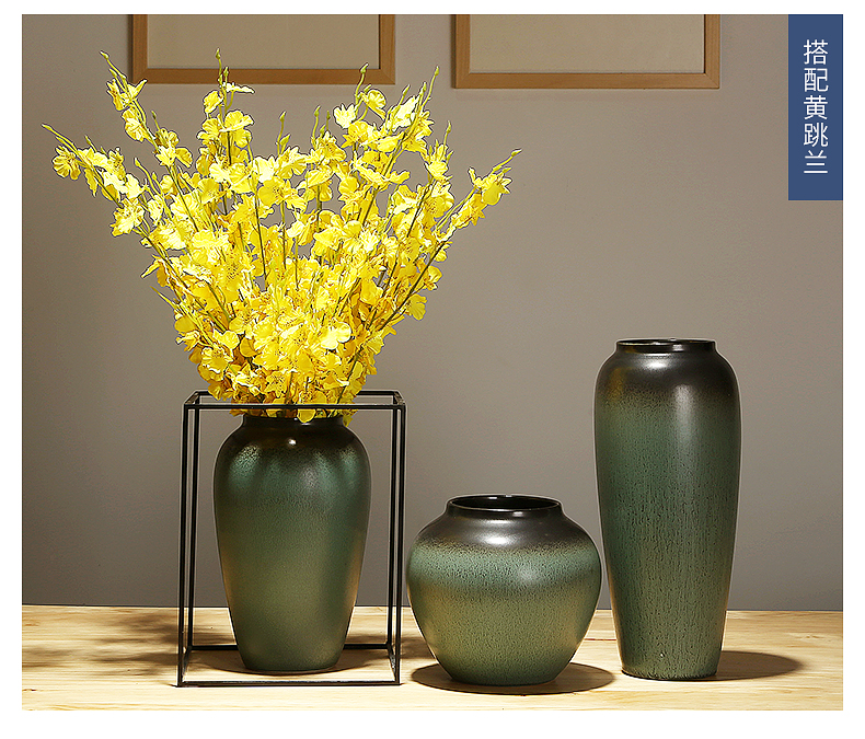 Jingdezhen ceramic creative furnishing articles manually do Chinese study of the sitting room porch vase of I and contracted decoration