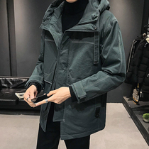 Down clothes men in the middle of the 2022 New autumn winter coats trend handsome and long style winter clothing mens clothing
