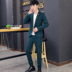 Teen mùa thu mới dài tay phù hợp với những người đàn ông chính thức Hàn Quốc phiên bản của bộ đồ giản dị hai mảnh phù hợp với đẹp trai 