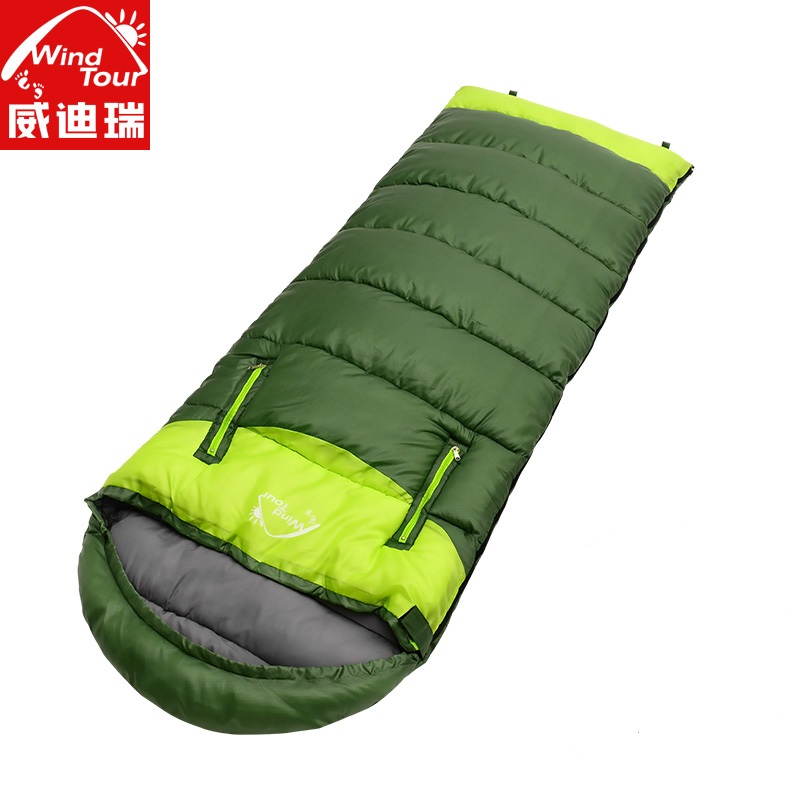 Outdoor Stretch Hand Sleeping Bag Autumn Winter Adults Close-up Room Adults Lunch Break Warm Men and women Splicing Double Sleeping Bag