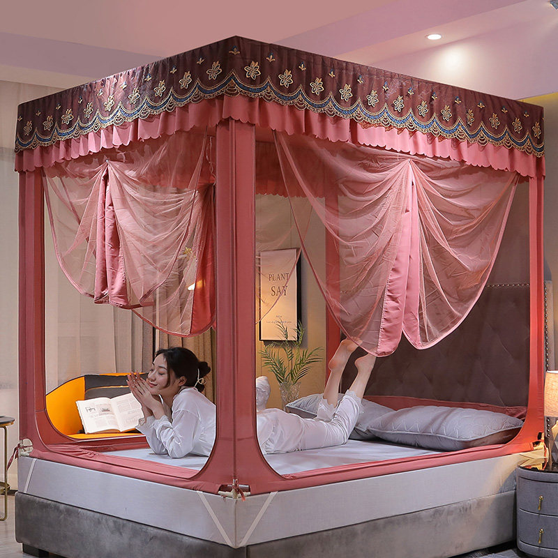 DreamCube (home textile) 2021 New mosquito nets Home convenience for disassembly washed princess wind and dust resistant home bracket fixed