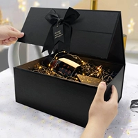 Серебряный черный микрофон, подарочная коробка, открытка