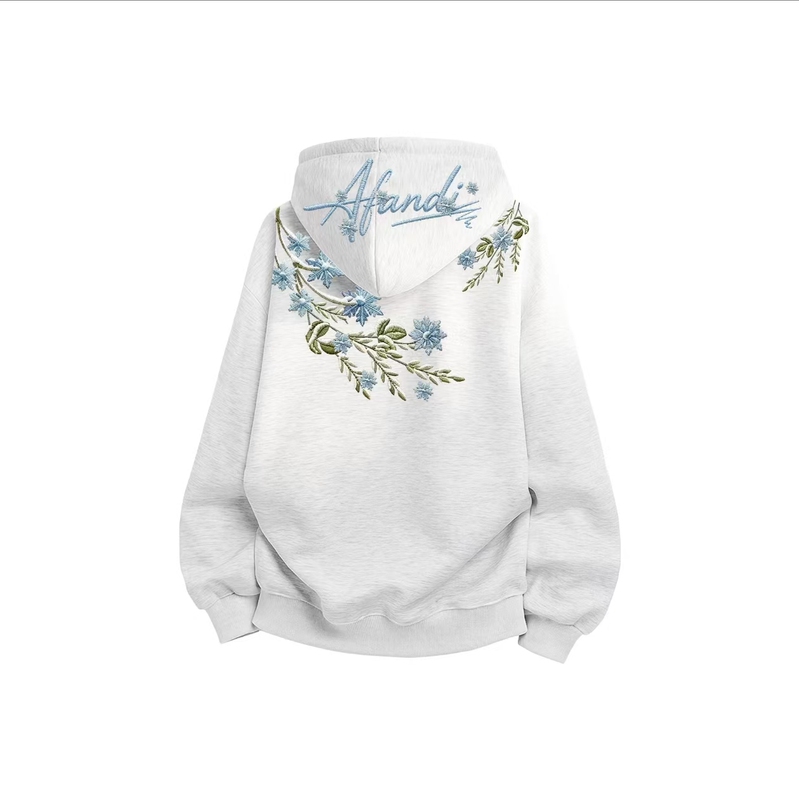St Fkftbrand American High Street Retro Trendy Snowflake Plant Print Drop Shoulder Long Sleeve Hooded Sweatshirt St Fkftbrand American High Street Retro Trendy Snowflake Plant Print Drop Shoulder Long Sleeve Hooded Sweatshirt